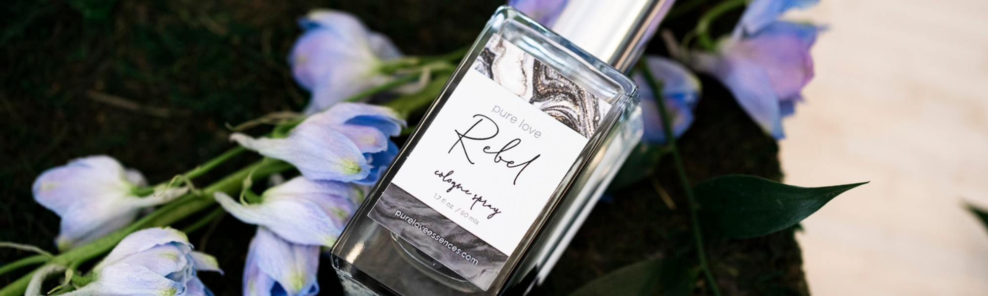 Signature wedding day scent by Pure Love Essence, Rebel essential oil cologne.