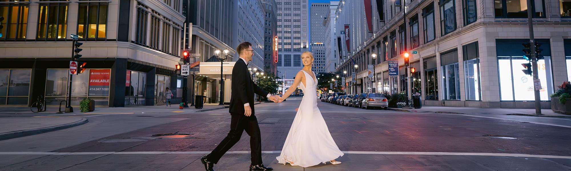 Liz and Peter marry in Downtown Milwaukee at the Bradley Symphony Center